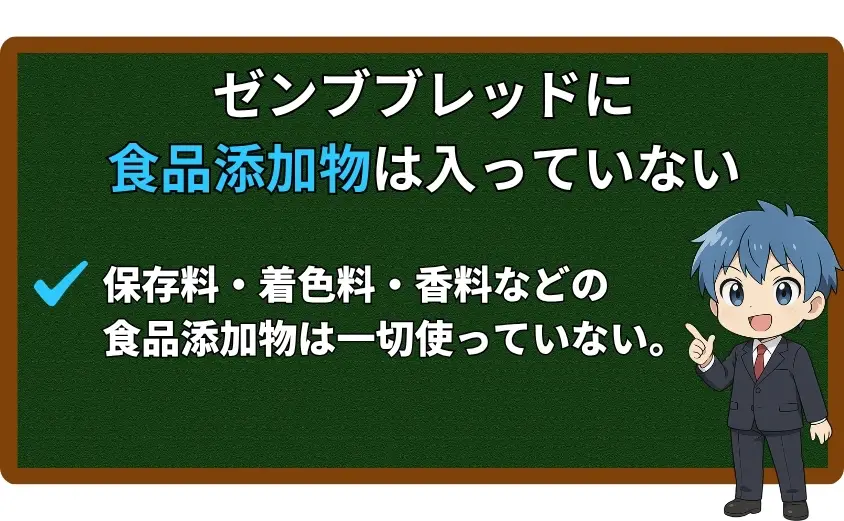 ゼンブブレッドに食品添加物は入っていない